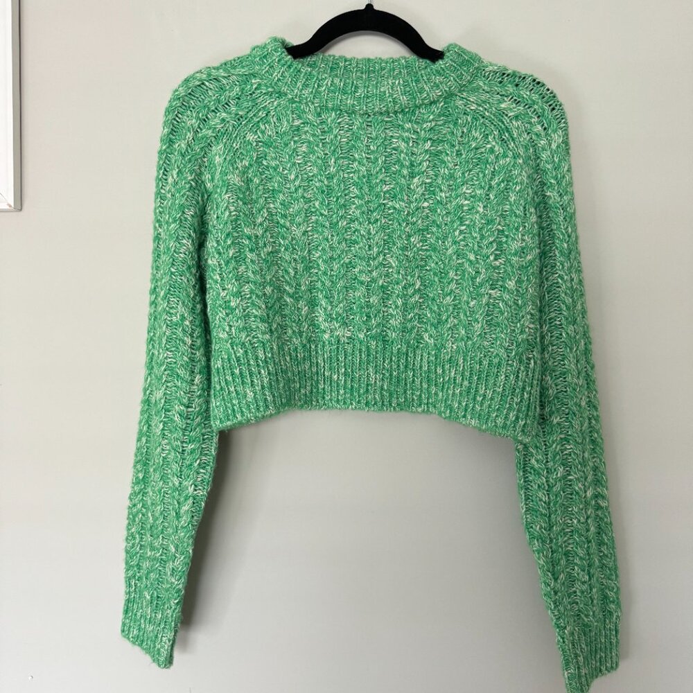 Shona Joy / Cropped Cable Knit Sweater / XS / US 2-4